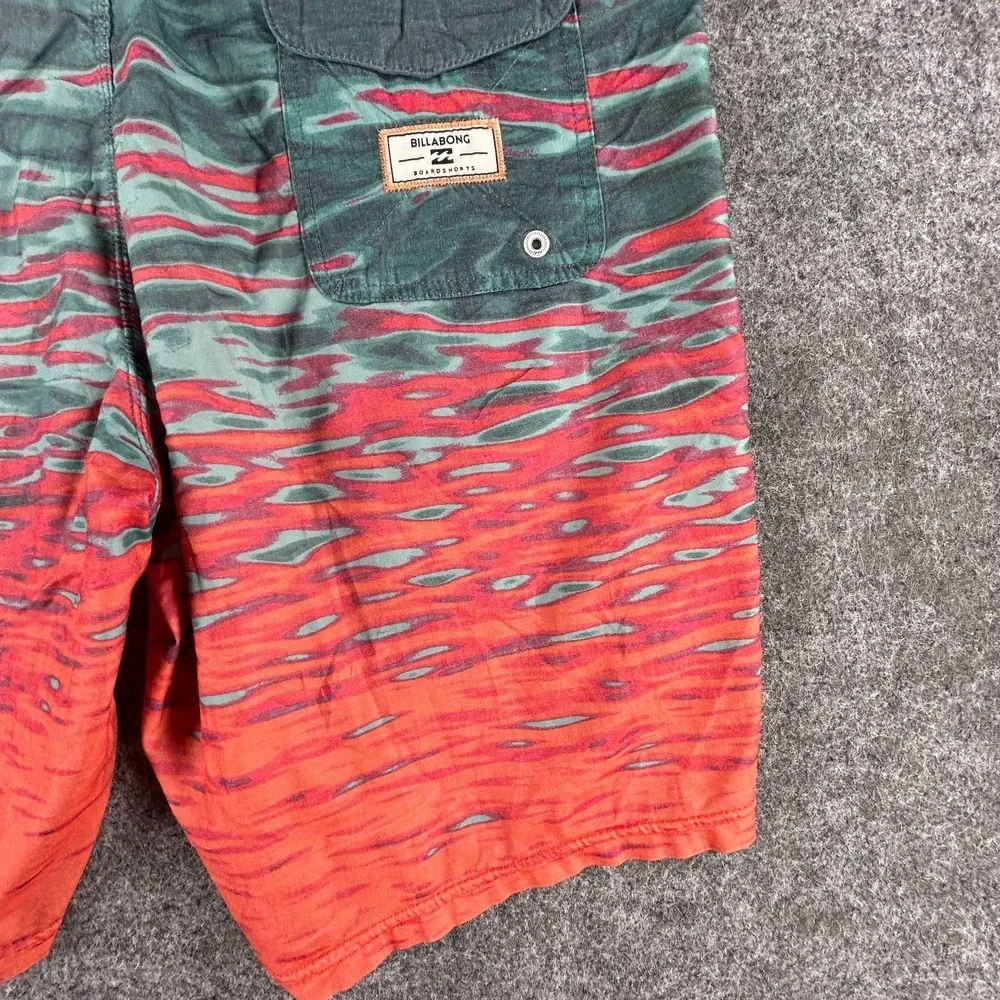 Billabong All Day Sunset‎ Lo Tides Board Shorts Mens Blue Orange Water Shade